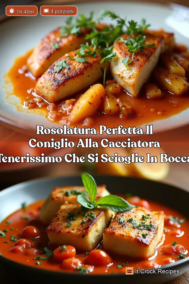 Rosolatura Perfetta Il Coniglio alla Cacciatora Tenerissimo che si Scioglie in Bocca