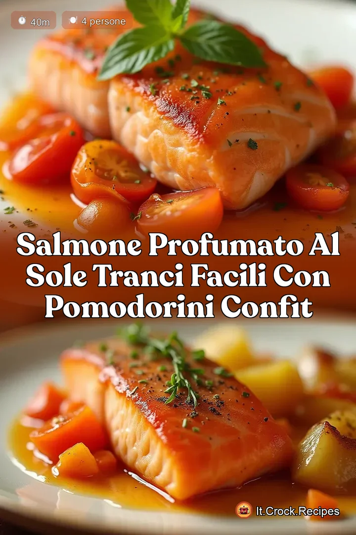 Salmone Profumato al Sole Tranci Facili con Pomodorini Confit