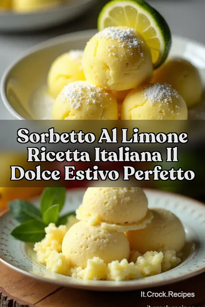 Sorbetto al Limone Ricetta Italiana Il Dolce Estivo Perfetto