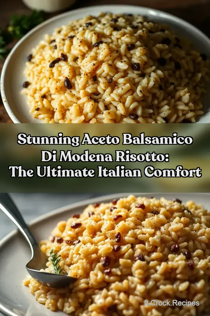 Stunning Aceto Balsamico di Modena Risotto: The Ultimate Italian Comfort
