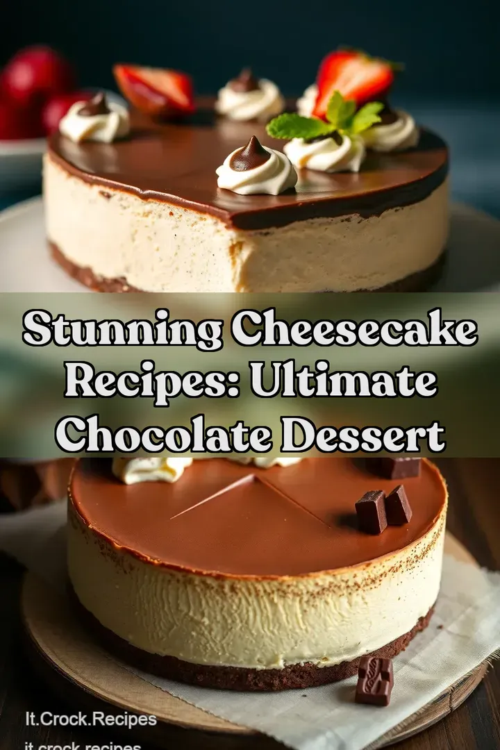 Stunning Cheesecake Recipes: Ultimate Chocolate Dessert