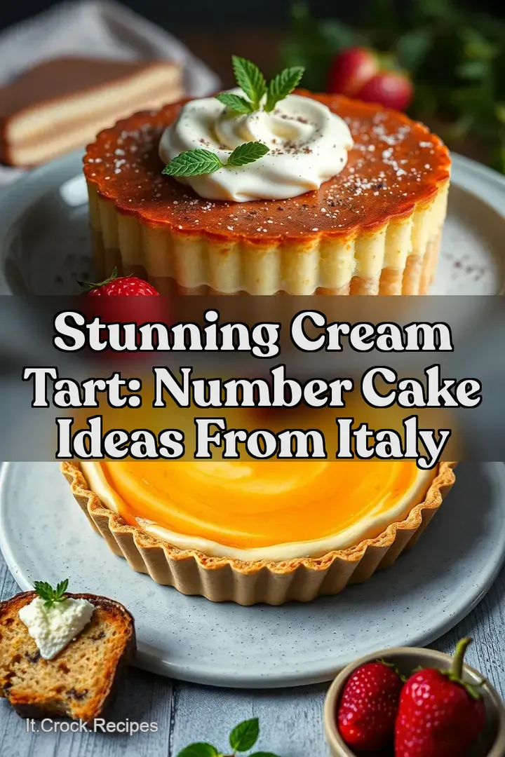 Stunning Cream Tart: Number Cake Ideas from Italy