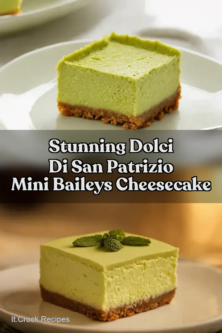Stunning Dolci di San Patrizio Mini Baileys Cheesecake
