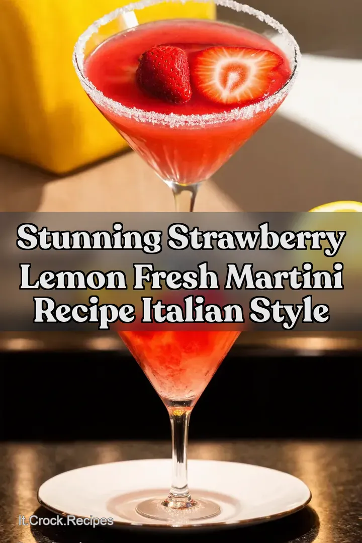 Stunning Strawberry Lemon Fresh Martini Recipe Italian Style