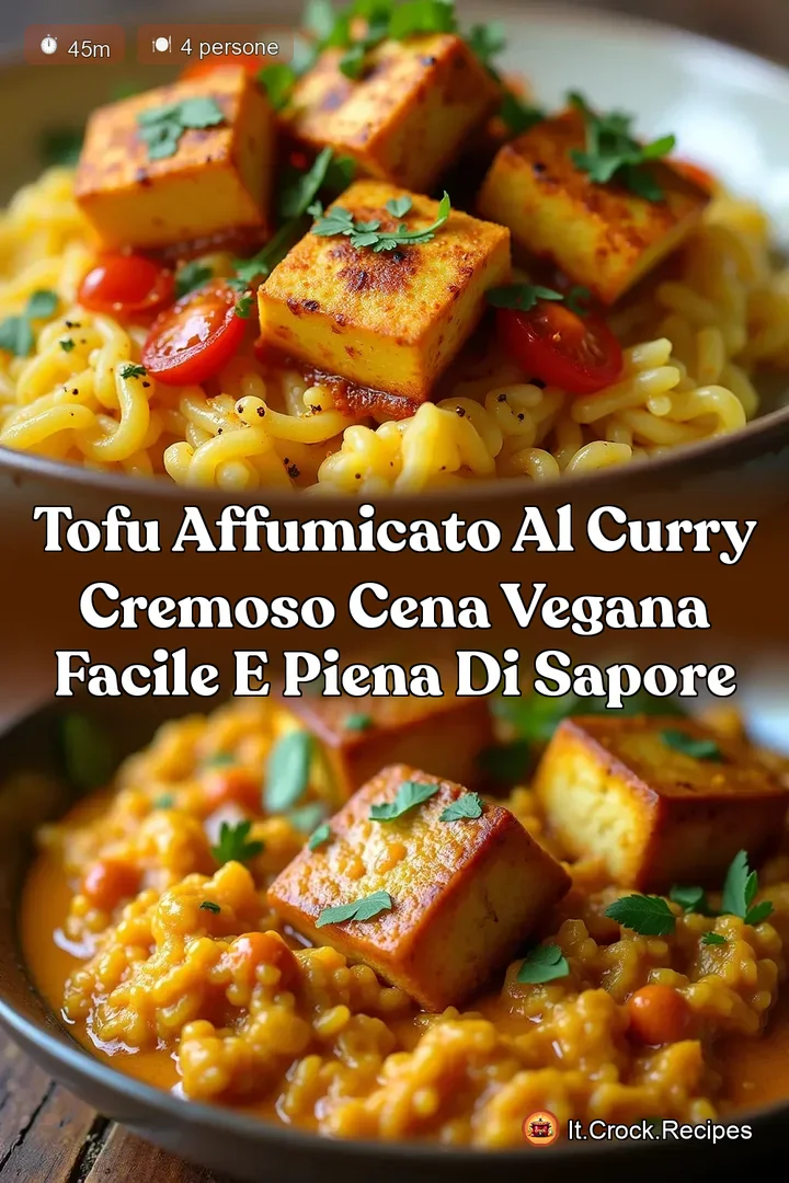 Tofu Affumicato al Curry Cremoso Cena Vegana Facile e Piena di Sapore
