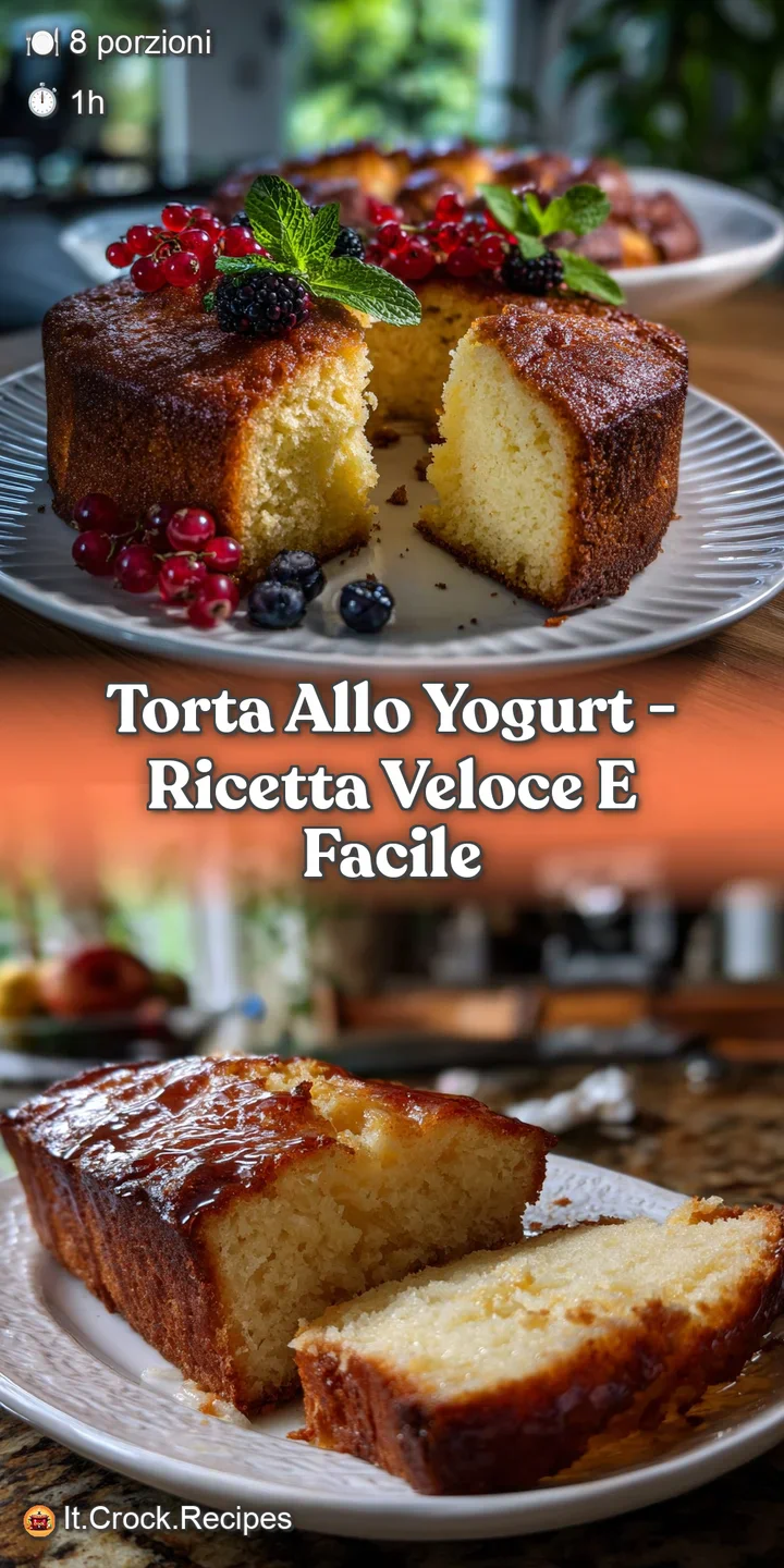 Close-up of yogurt cake reveals a light, airy crumb. Warm golden hue, slightly crisp edges hint at a tender, moist interio...