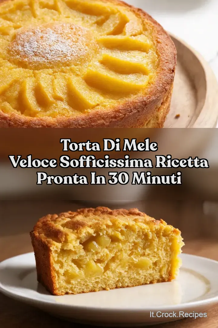 Torta di Mele Veloce Sofficissima Ricetta Pronta in 30 Minuti