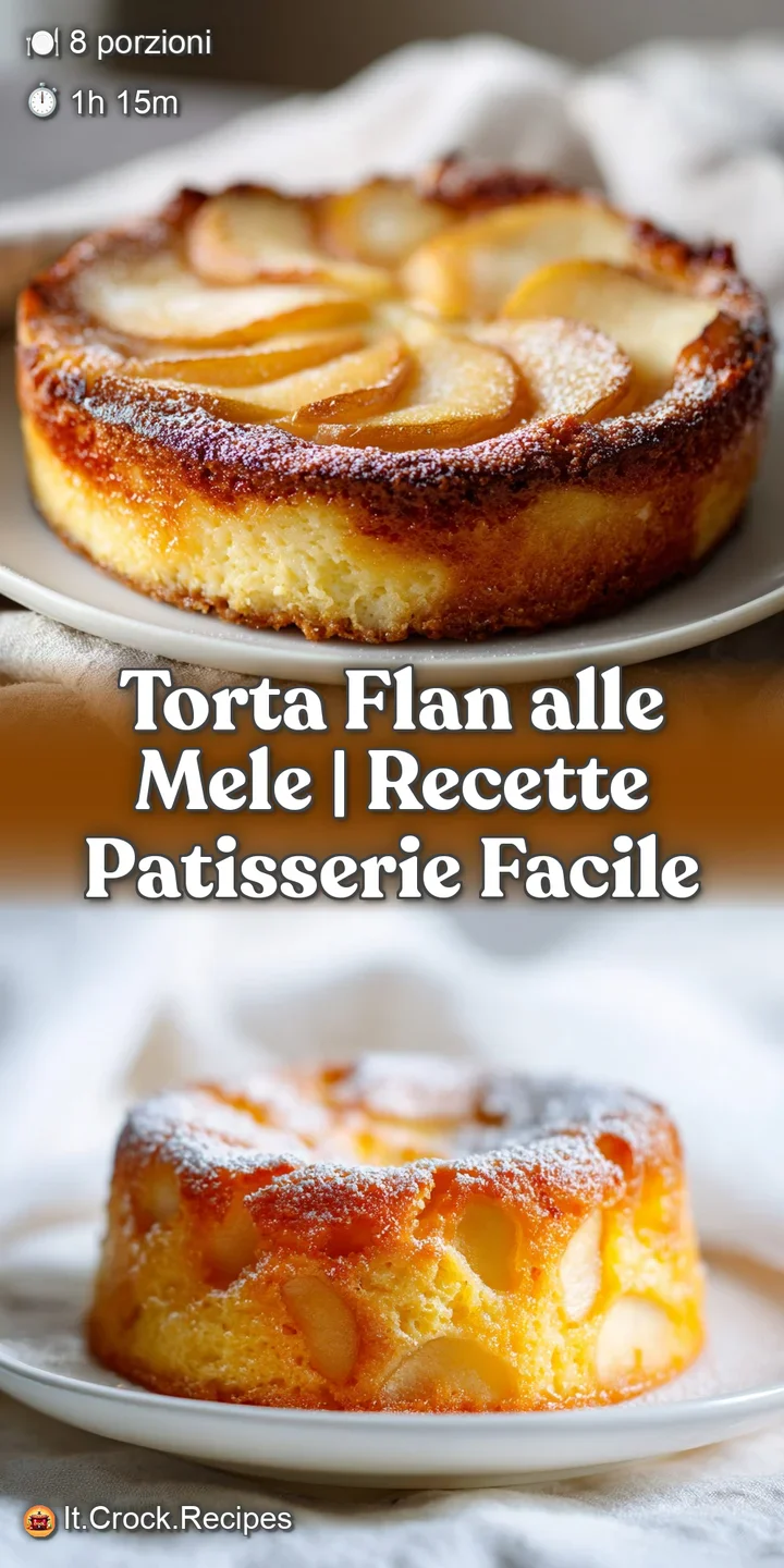 Close-up of tender baked apples nestled in a smooth, creamy caramel flan, a tempting sweet bite.