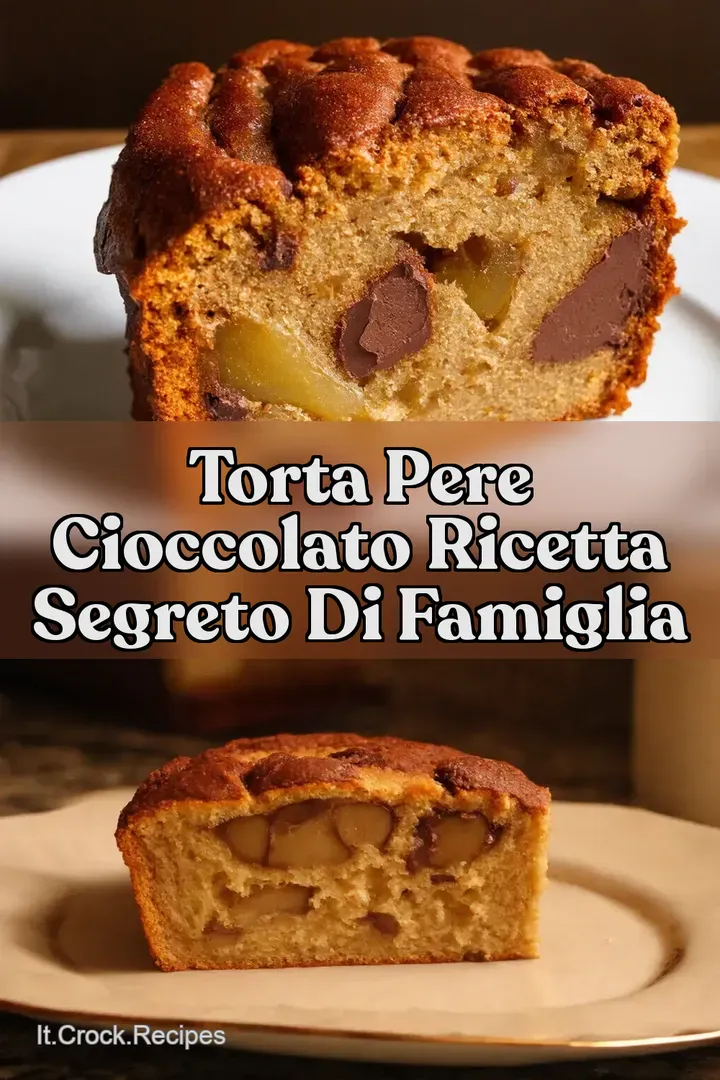 Torta Pere Cioccolato Ricetta Segreto di Famiglia