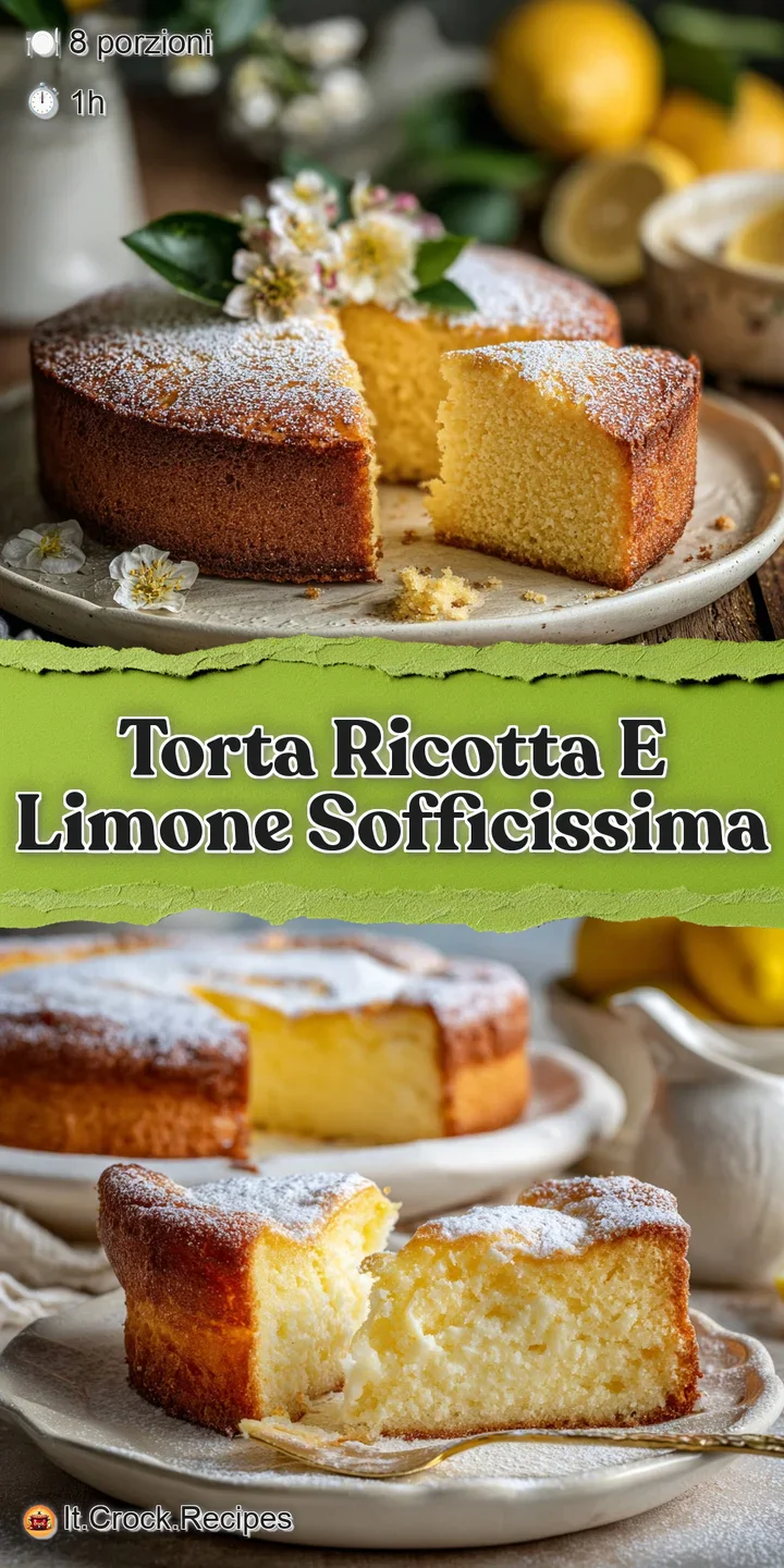 Close-up view of a moist ricotta cake interior, with vibrant lemon zest, powdered sugar, light & airy texture.