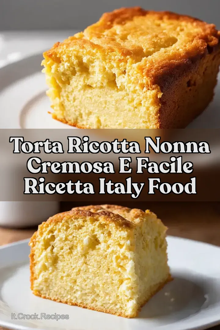 Torta Ricotta Nonna Cremosa e Facile Ricetta Italy Food