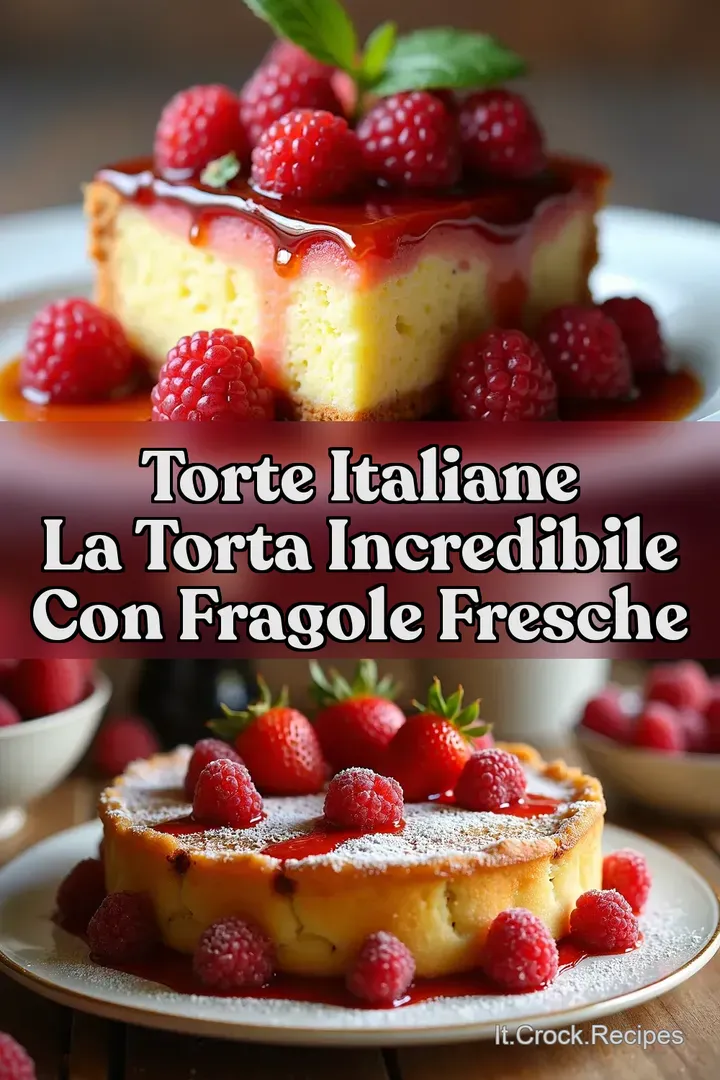 Torte Italiane La Torta Incredibile con Fragole Fresche