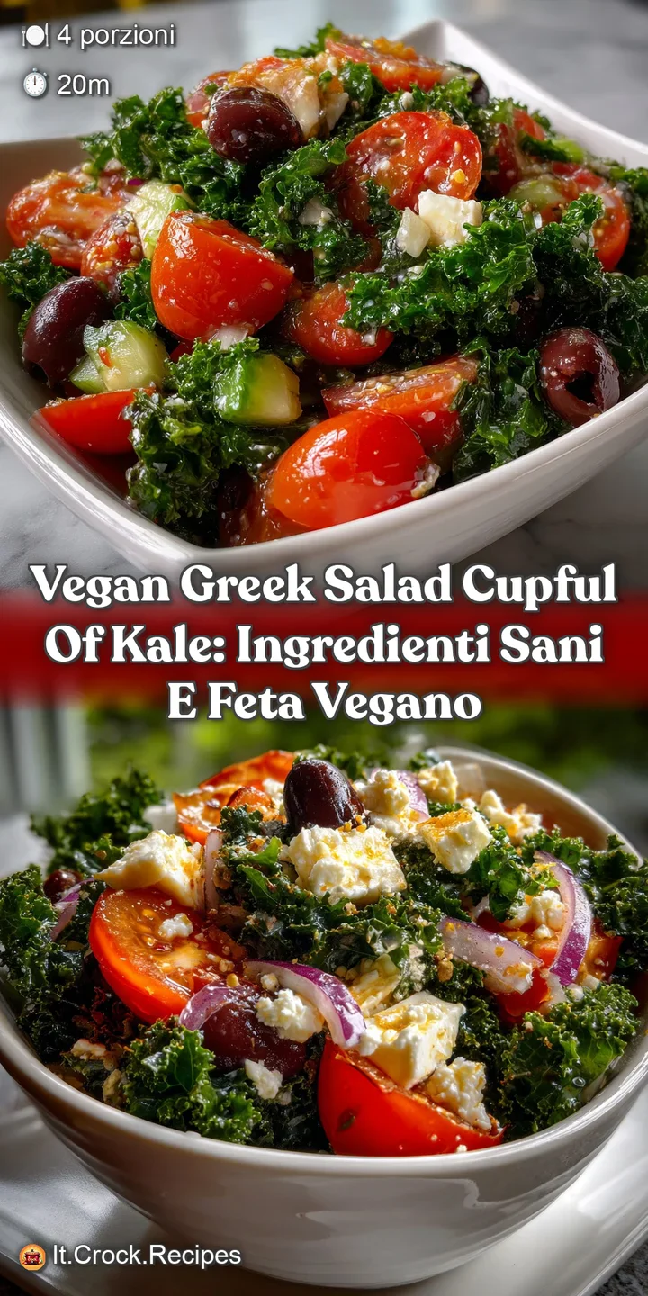 Vegan Greek Salad Cupful of Kale: Ingredienti Sani e Feta Vegano
