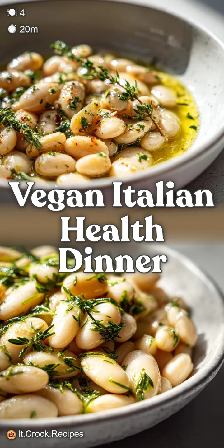 Close-up of creamy cannellini beans simmered with herbs, showing a light, glistening sauce and soft, pillowy texture.