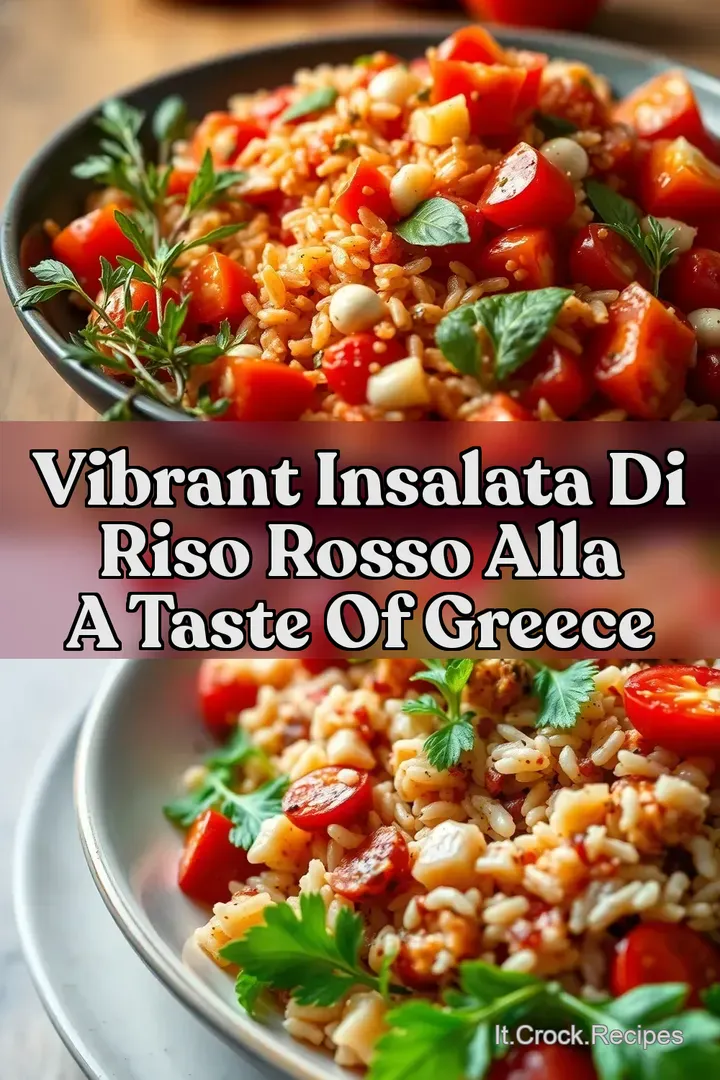 Vibrant INSALATA DI RISO ROSSO ALLA A Taste of Greece