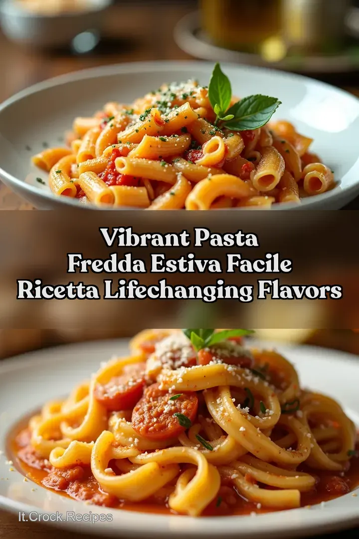Vibrant Pasta Fredda Estiva Facile Ricetta LifeChanging Flavors