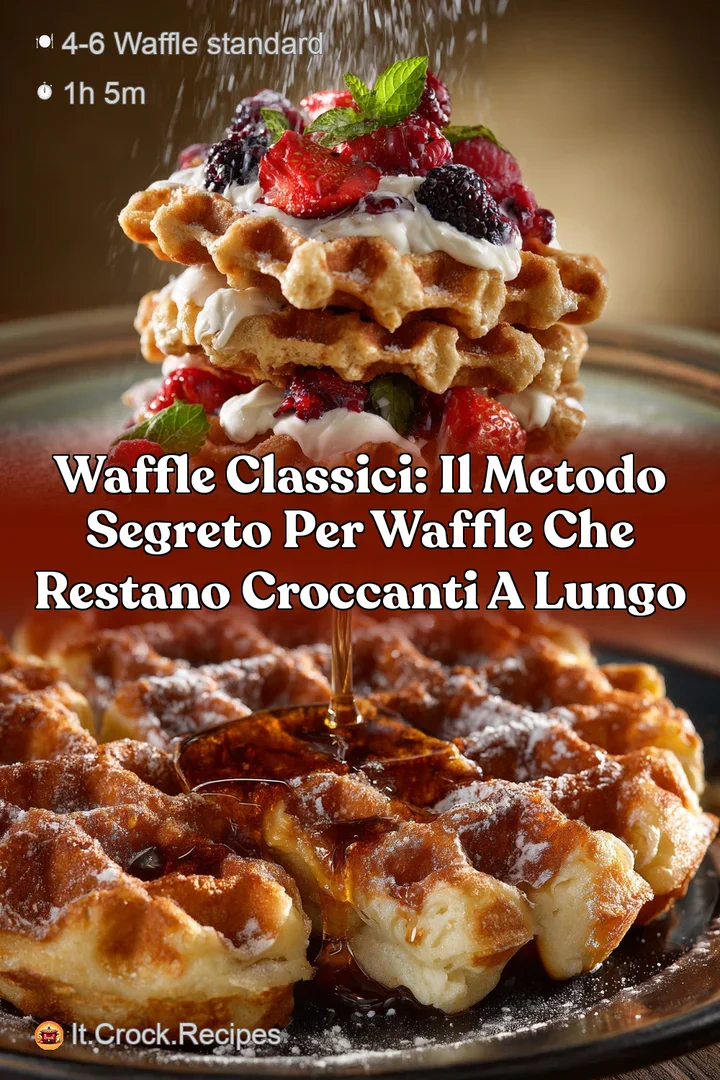 Waffle Classici: Il Metodo Segreto per Waffle che restano Croccanti a lungo
