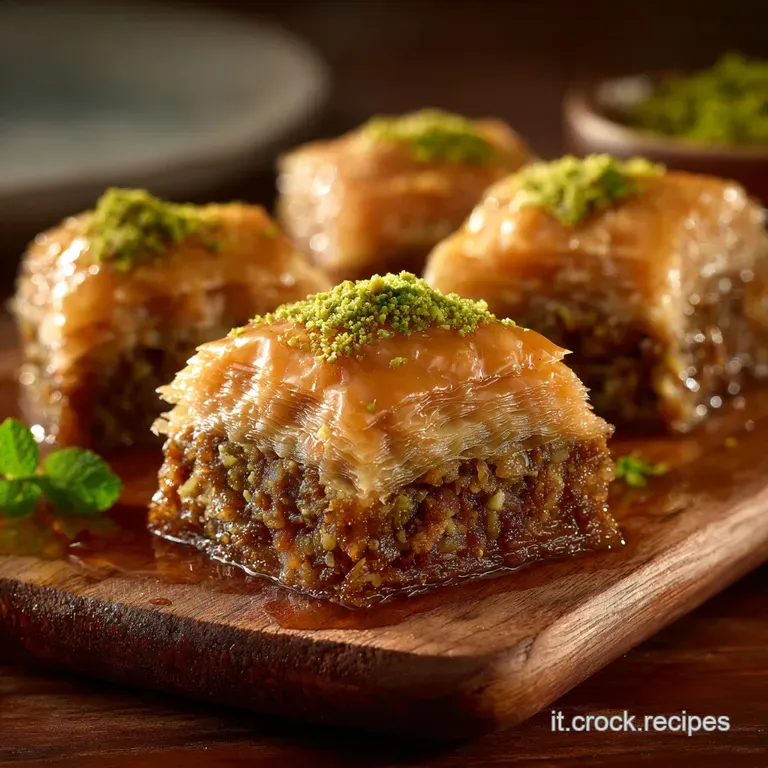 Baklava Classica Sciroppo dOro Stratificazione Perfetta e Croccantezza