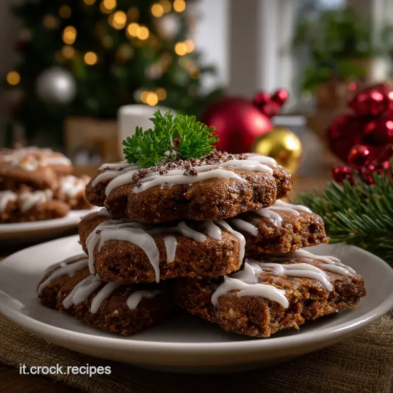 Warm biscotti elegantly stacked on a white ceramic plate, offering a pleasing contrast of textures and a hint of spice.