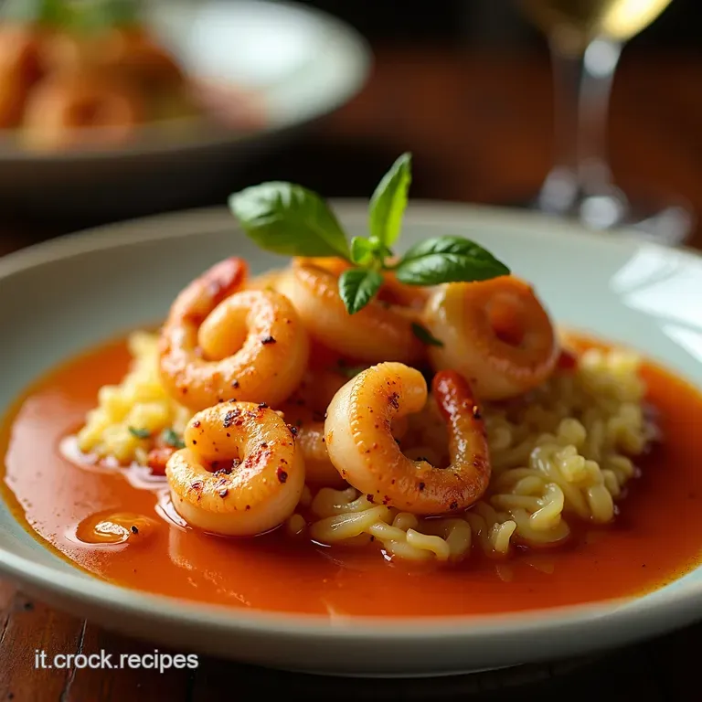 Calamari in Umido E Patate Ricetta Tradizionale presentation