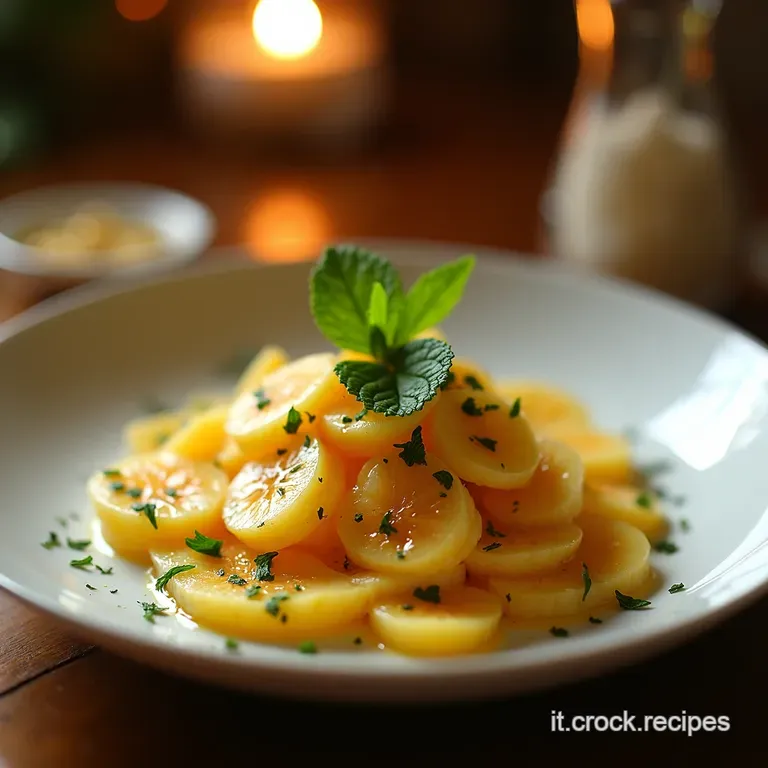 Carpaccio Dananas Tropicale Con Menta E Zenzero presentation