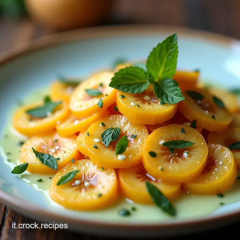 Carpaccio dAnanas Tropicale con Menta e Zenzero