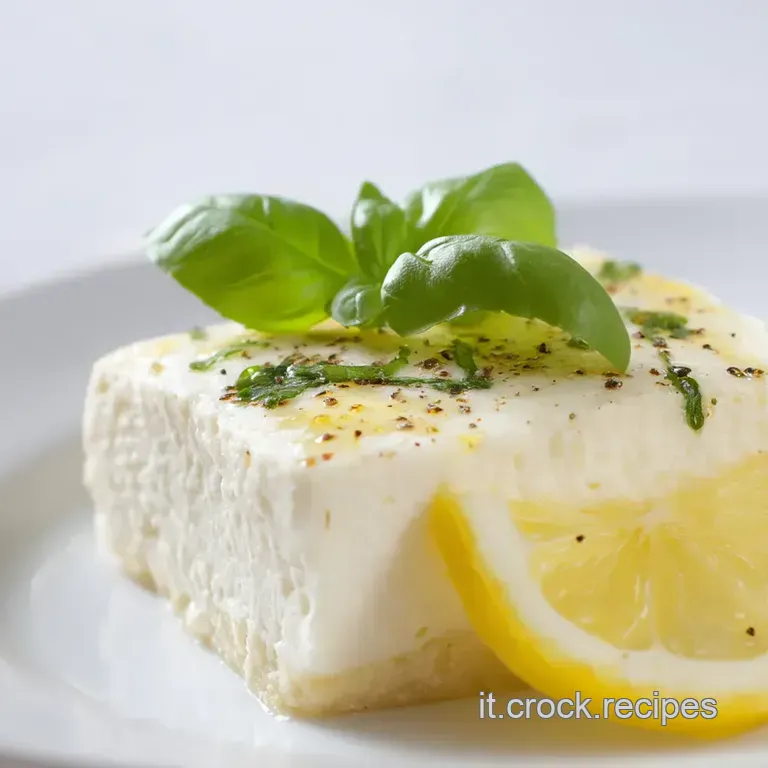 Cheesecake Fredda Estiva Al Limone E Basilico presentation