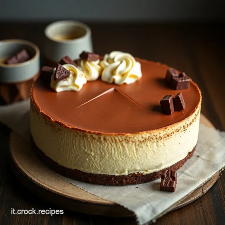 Cioccolato Extravaganza: the Ultimate Chocolate Cheesecake presentation