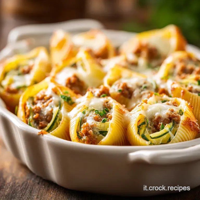 Conchiglioni Porri e Salsiccia al Forno