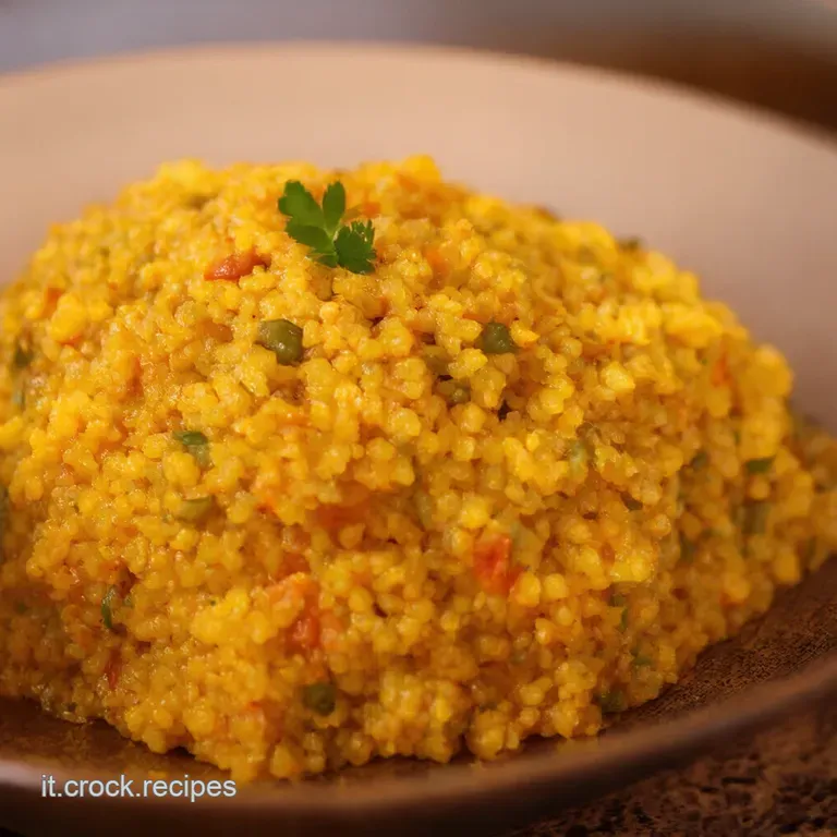 Cous Cous Alla Trapanese Con Pesto Di Pistacchi E Gamberi Croccanti presentation