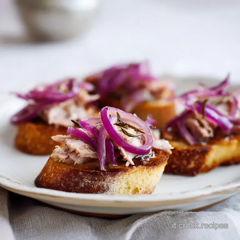 Crostini Tonno Cipolle: Gusto Agrodolce