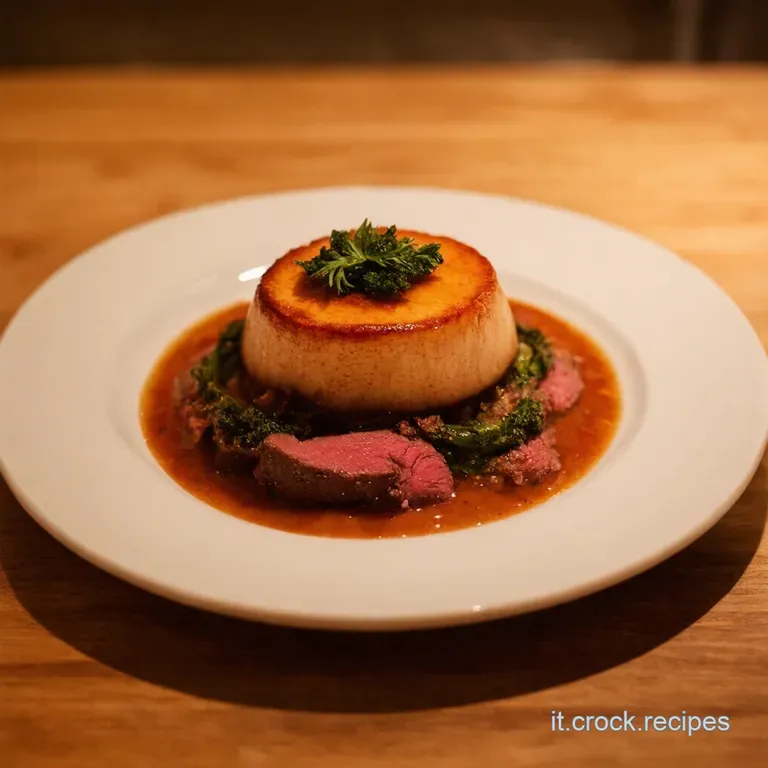 Filetto Di Angus Con Flan Di Cavolfiore presentation