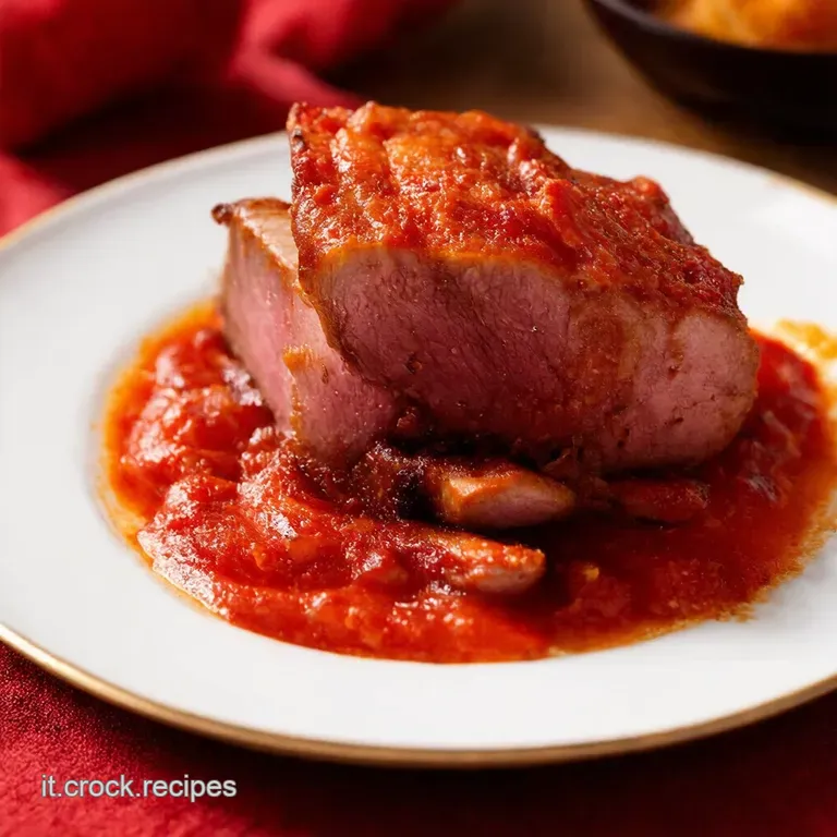 Filetto Di Maiale Avvolto Nella Pancetta Con Patate Arrosto E Salsa Al Valpolicella presentation