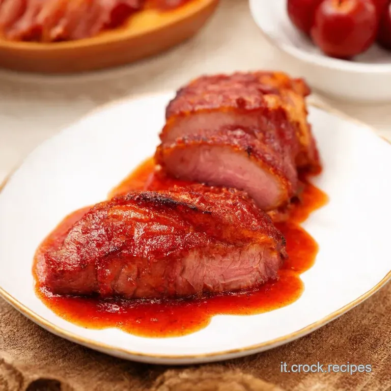 Filetto di Maiale Avvolto nella Pancetta con Patate Arrosto e Salsa al Valpolicella