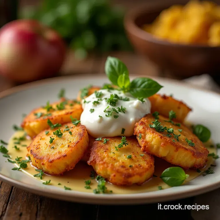 Frittelle Croccanti Di Cavolfiore Al Forno Con Yogurt Greco Ed Erbe Aromatiche presentation