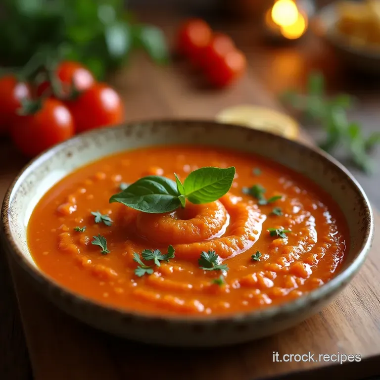 Gazpacho Classico Rivisitato Lessenza Fresca Dellandalusia presentation
