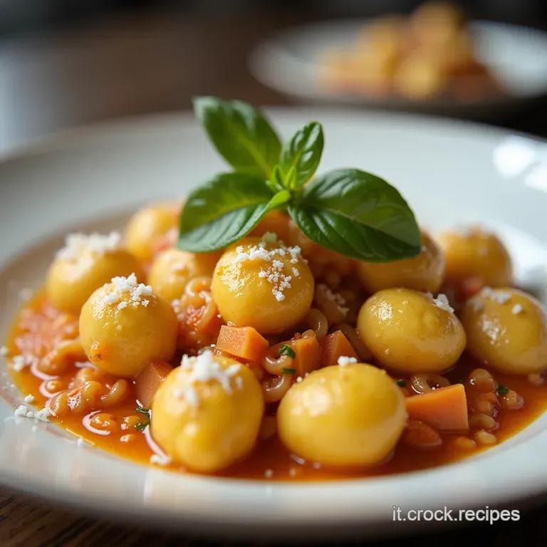 Gnocchi Fatti in Casa al Cuore di Parmigiano e Vellutata di Aglio Arrosto