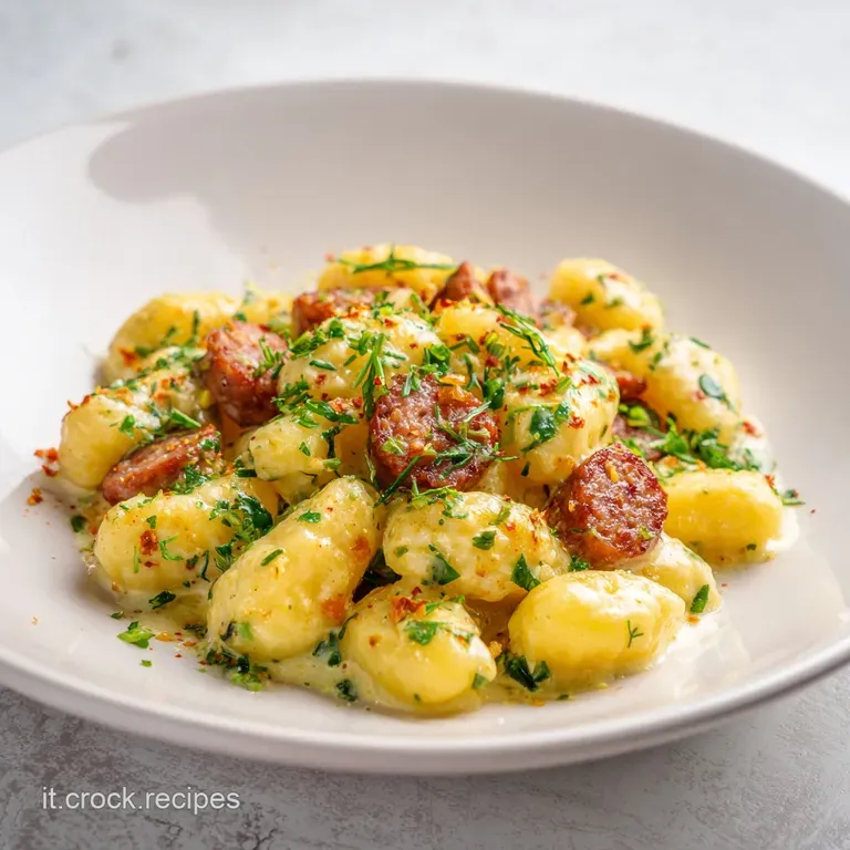 Gnocchi Salsiccia e Stracchino: Crema Vellutata