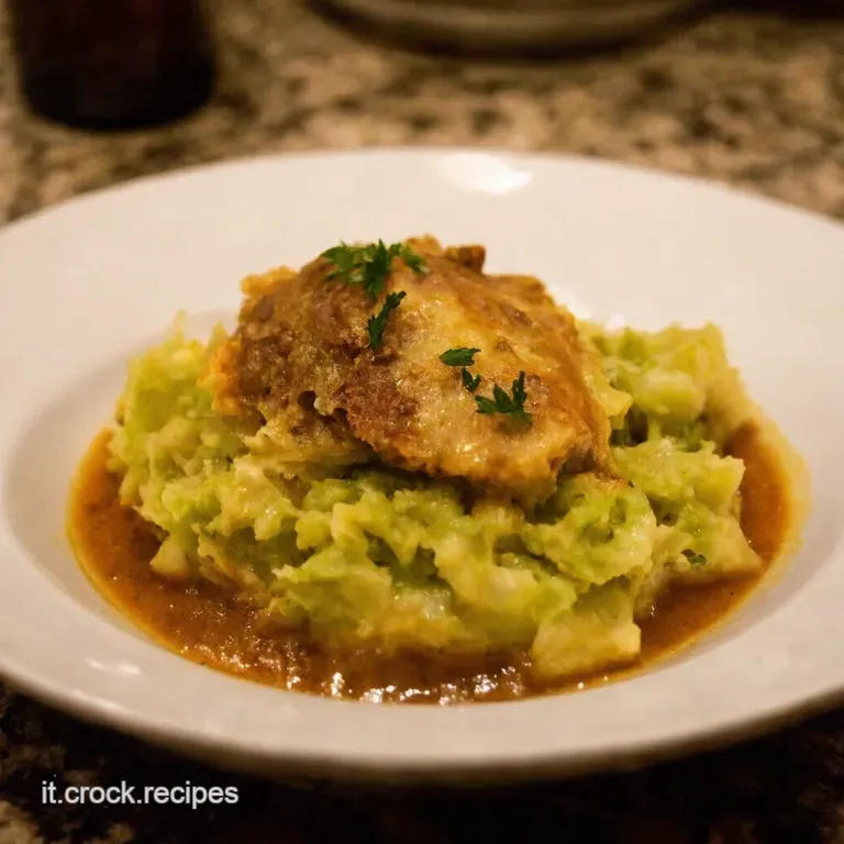 Guinness Braised Short Ribs with Colcannon Pur&eacute;e presentation
