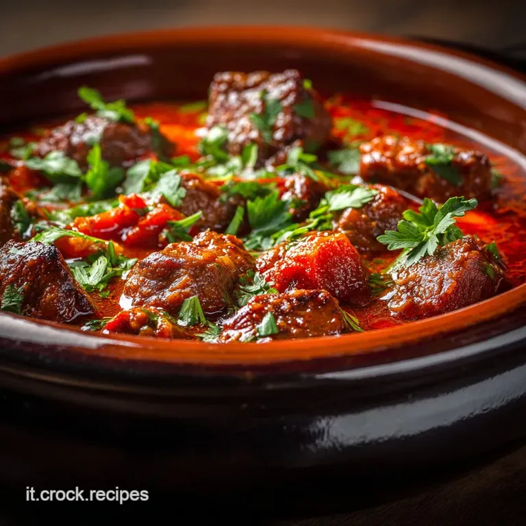 Gulasch Classico Ungherese Labbraccio Caldo Dello Spezzatino Perfetto presentation