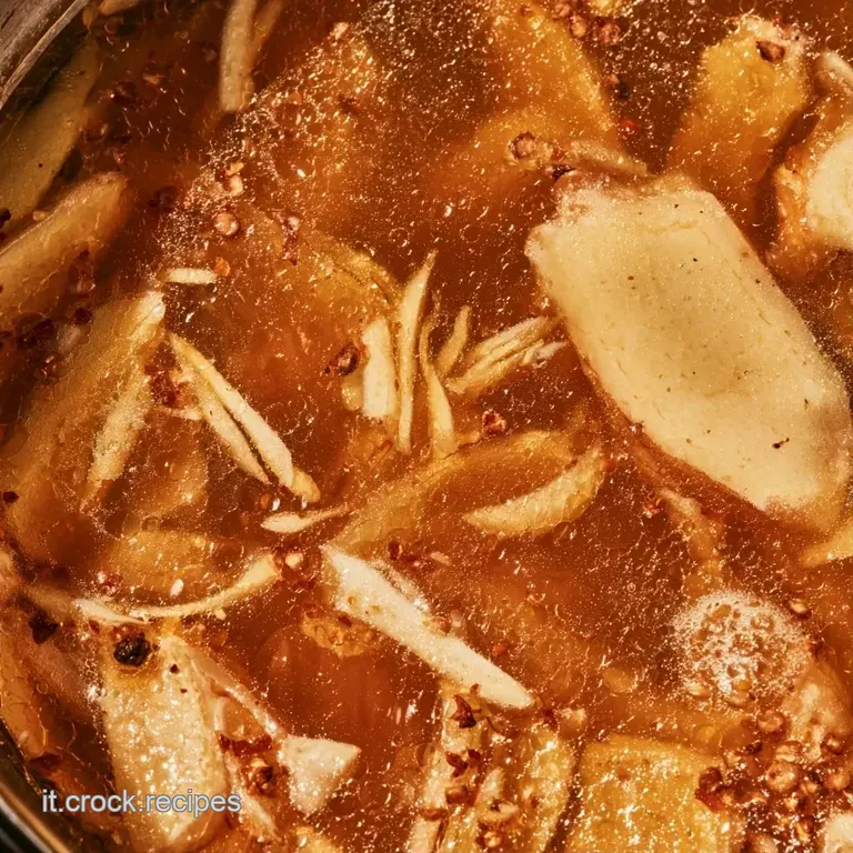 Disposizione simmetrica di ciotole con salse, tofu bianco e funghi affettati attorno a una pentola fumante in metallo.