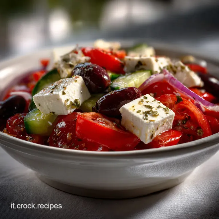 Insalata Greca Con Feta Fresca E: La Ricetta Perfetta presentation
