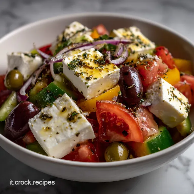 Insalata Greca Con Feta Fresca e: La Ricetta Perfetta
