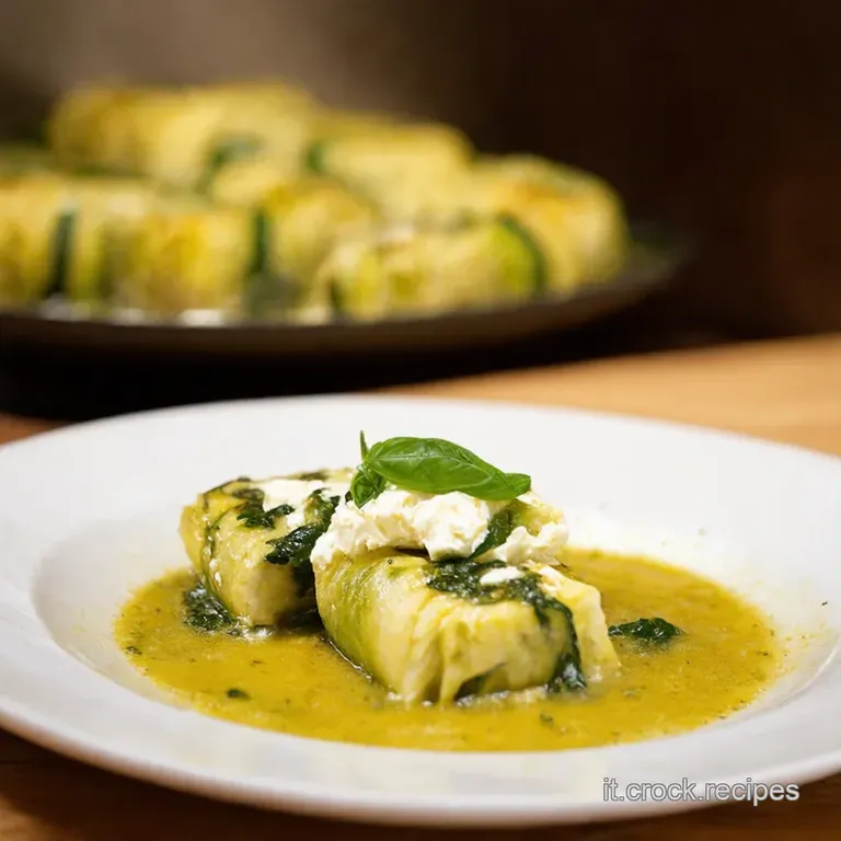 Involtini Di Zucchine Con Ricotta E Basilico presentation