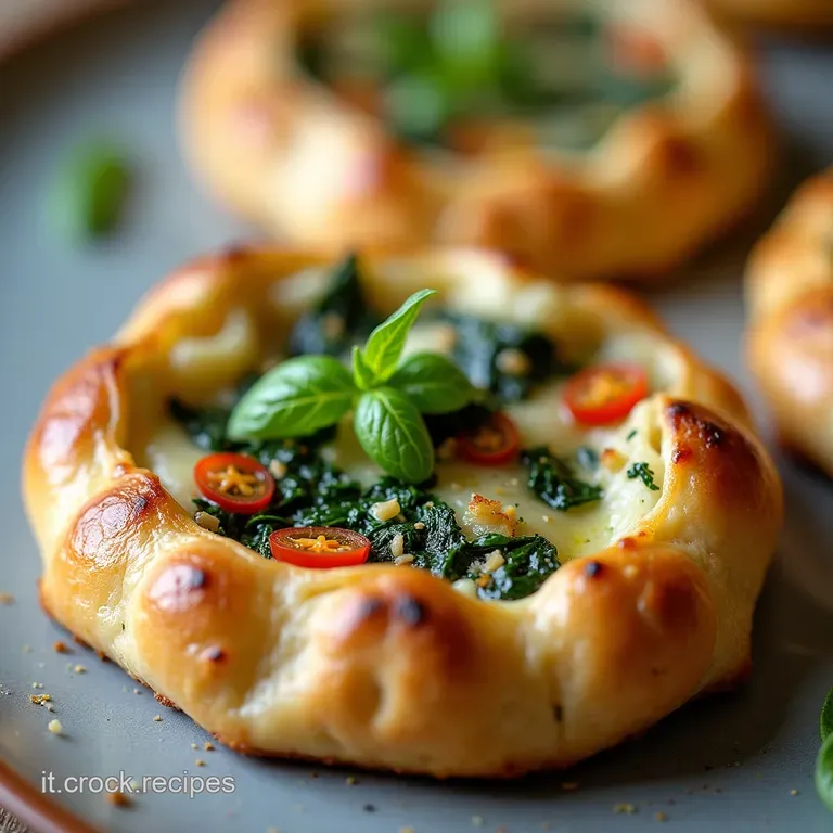 Mini Galette Rustiche Ricotta e Spinaci LAntipasto Campagnolo Elegante