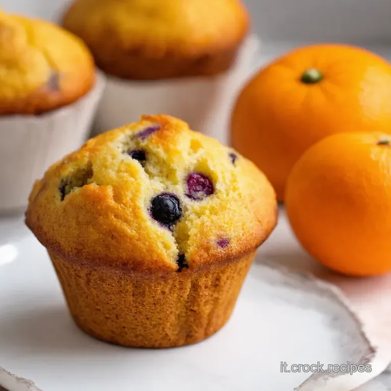 Muffin Ai Mirtilli Rossi Arancia E Zeste Di Agrumi presentation