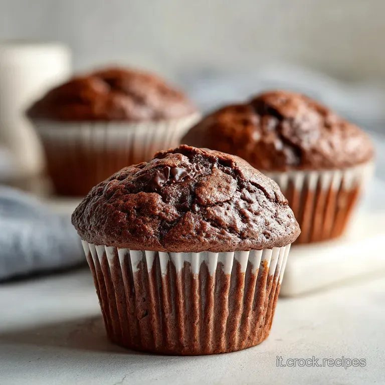 Muffin al Cioccolato: Cuore Vellutato e Cupola Alta