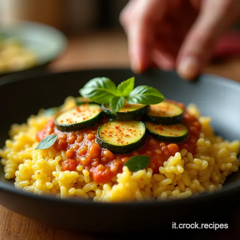 Nasello in Padella Alla Mediterranea Con Zucchine Croccanti presentation