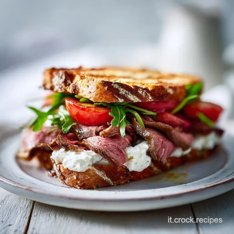 Panino Gourmet: Roast Beef e Stracciatella