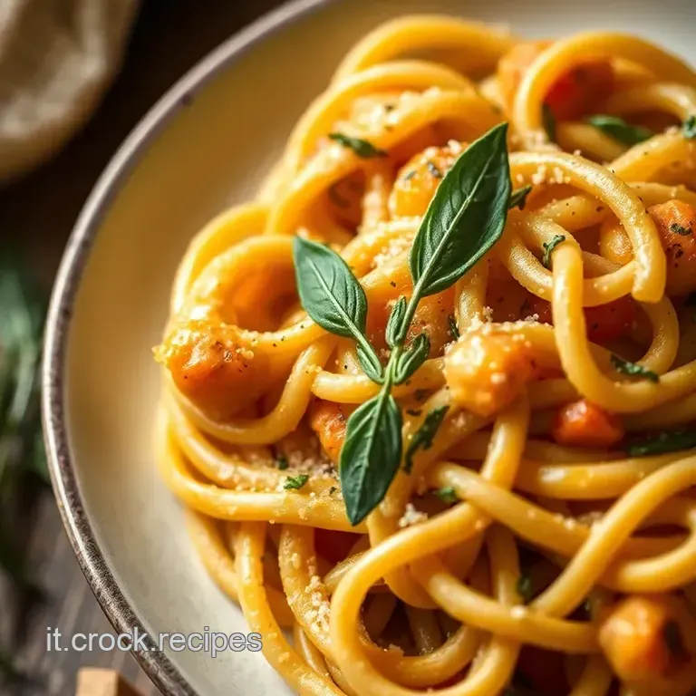 Pasta Con La Zucca E Salvia Croccante presentation